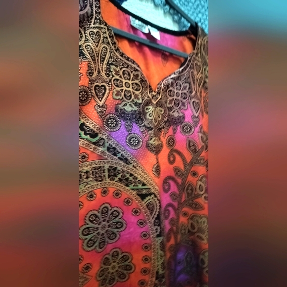 Santé - Women's Multi Colored Kaftan, Size Large. - Picture 3 of 4